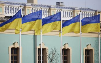 Ukraine flag in Kyiv.